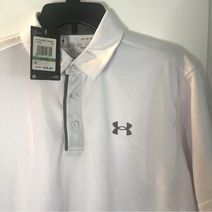 Under Armour LG Men's white Polo Shirt